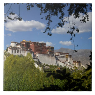 China, Tibet, Lhasa, Paleis Potala Tegeltje