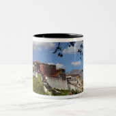 China, Tibet, Lhasa, Paleis Potala Tweekleurige Koffiemok (Center)