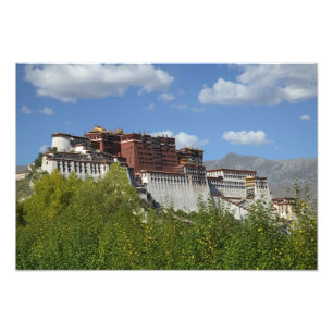 China, Tibet, Lhasa, Potala-paleis 3 Foto Afdruk