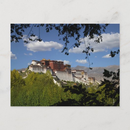 China, Tibet, Lhasa, Potala-paleis Briefkaart (Voorkant)