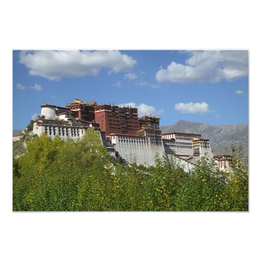 China, Tibet, Lhasa, Potala-paleis Foto Afdruk (Voorkant)