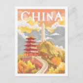 China Tiongkok Vintage Beroemde Reisplaats Briefkaart (Voorkant)