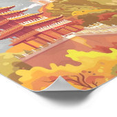 China Tiongkok Vintage Beroemde Reisplaats Poster (Hoek)