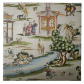 China Toile Scene Ceramic Tile Tegeltje (Voorkant)