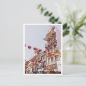 China Town Red Lanterns San Francisco Photo Blank Briefkaart (Staand voorkant)