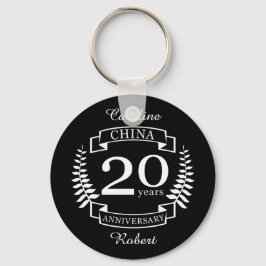 China Traditional wedding verjaarary 20 years Sleutelhanger