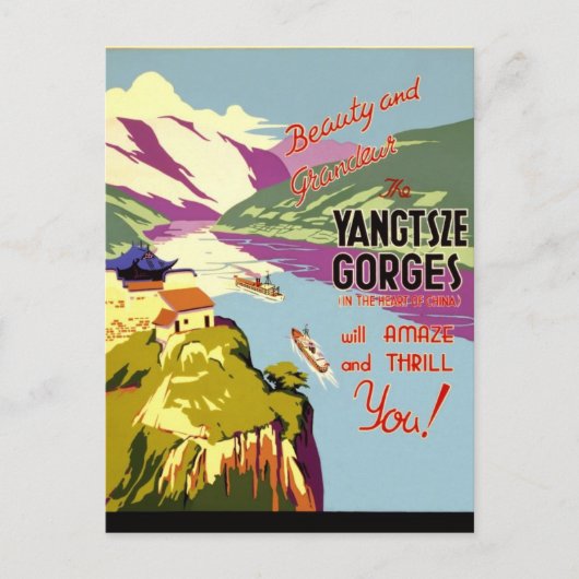 China Travel Briefkaart (Voorkant)