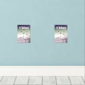  China Travel Poster Muurkunst Sets (Houten vloer)