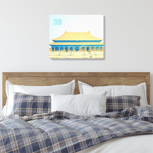 China Verboden het vintonijnreizen van de Stad Canvas Afdruk (Insitu (Slaapkamer))