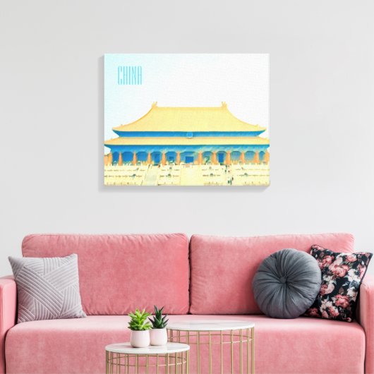 China Verboden het vintonijnreizen van de Stad Canvas Afdruk (Insitu (Woonkamer))