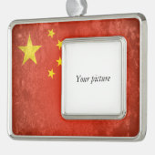 China Verzilverd Omlijst Ornament (Links)