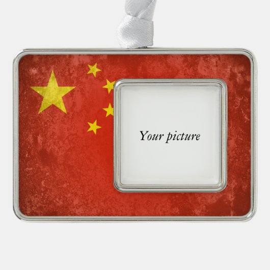 China Verzilverd Omlijst Ornament (Voorkant)