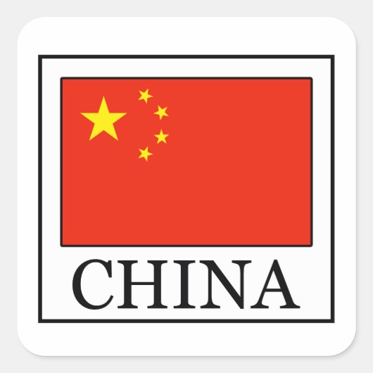 China Vierkante Sticker (Voorkant)
