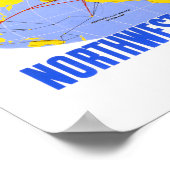 China Vintage Travel Poster gerestaureerd (Hoek)