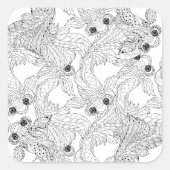 China Visdoodle Vierkante Sticker (Voorkant)