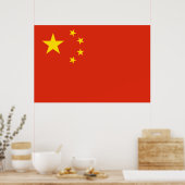 China vlag Afdrukwaarde Poster Papiermatte (Keuken)