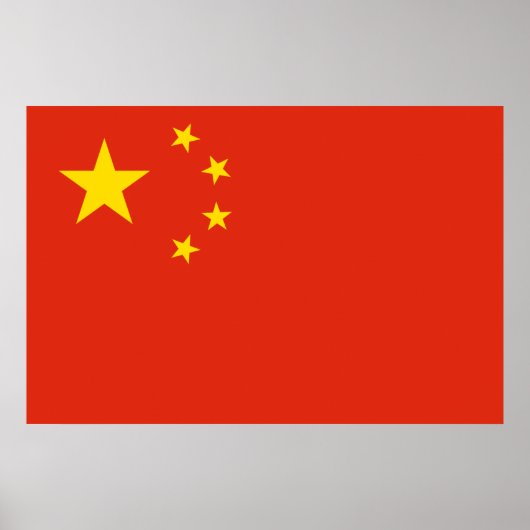 China vlag Afdrukwaarde Poster Papiermatte (Voorkant)