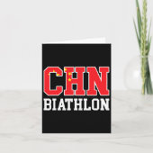 China Vlag Biatleet - Chinees Chn Biatlon  Kaart (Voorkant)