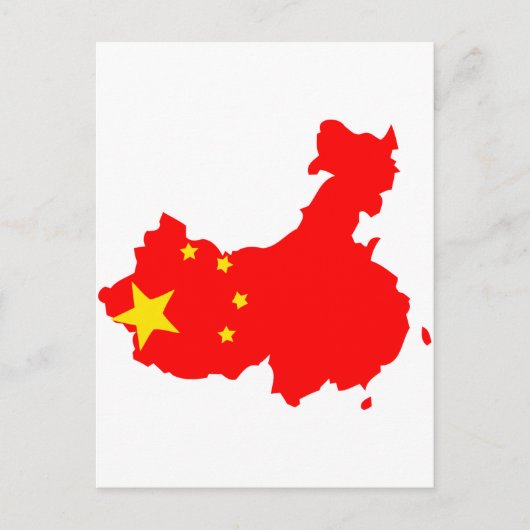 China vlag briefkaart (Voorkant)