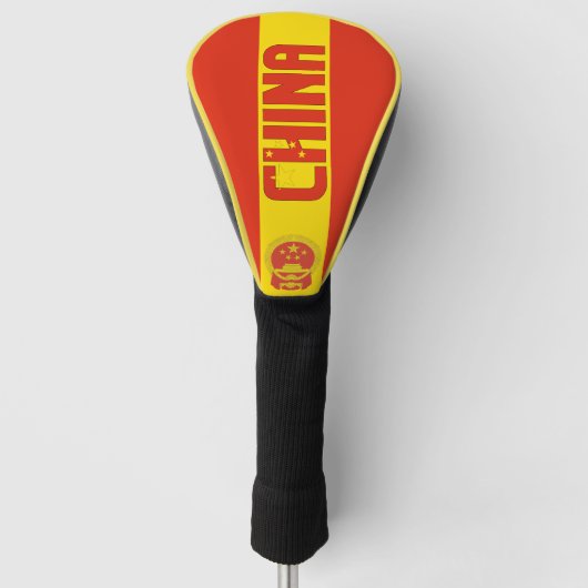 China vlag: een prachtig patriotticum golfheadcover (Voorkant)