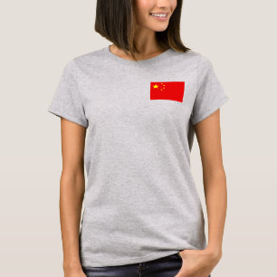 China Vlag en Kaart dk T-shirt