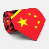 China vlag - Heart Patroon Chinese Nationale Pride Stropdas (Opgerold)