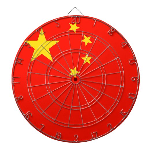 China vlag - hoge kwaliteit dartbord (Voorkant)