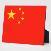 China vlag - hoge kwaliteit fotoplaat (Zijkant)