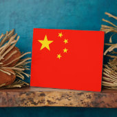 China vlag - hoge kwaliteit fotoplaat (Zijkant)