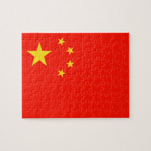 China vlag - hoge kwaliteit legpuzzel