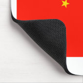 China vlag - hoge kwaliteit muismat (Hoek)