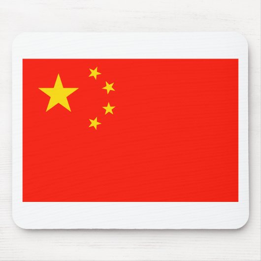 China vlag - hoge kwaliteit muismat (Voorkant)