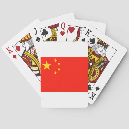 China vlag - hoge kwaliteit pokerkaarten (Achterkant)