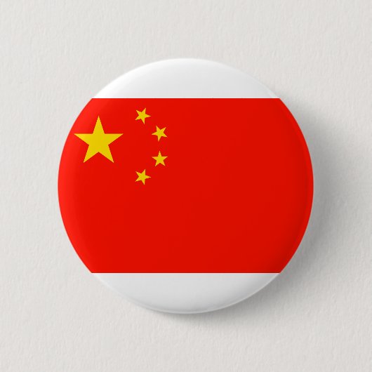China vlag - hoge kwaliteit ronde button 5,7 cm (Voorkant)