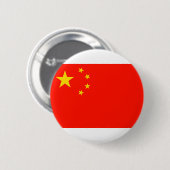 China vlag - hoge kwaliteit ronde button 5,7 cm (Voorkant /achterkant)