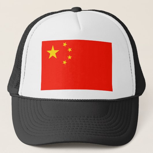 China vlag - hoge kwaliteit trucker pet (Voorkant)