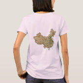 China Vlag + Kaart + Tekst T-shirt (Achterkant)