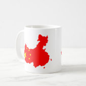 China vlag koffiemok (Voorkant links)
