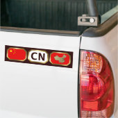 China Vlag Landkaart Code Bumpersticker (Op Truck)