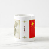 China Vlag + Landkaart Mok (Center)