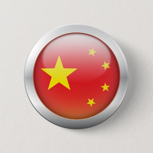 China vlag "Orb" Ronde Button 5,7 Cm (Voorkant)