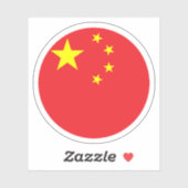 China Vlag Ronde Sticker (Vel)