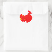 China vlag ronde sticker (Tas)