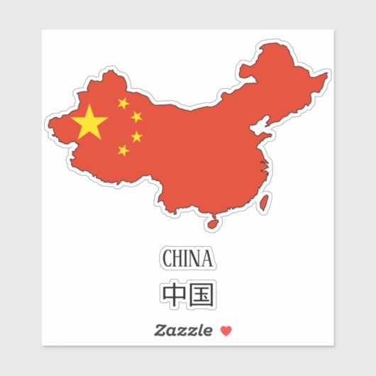 China-vlag Sticker (Vel)