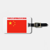 China vlag van hoge kwaliteit bagagelabel (Voorkant horizontaal)