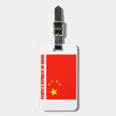 China vlag van hoge kwaliteit bagagelabel (Voorkant verticaal)