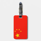 China vlag van hoge kwaliteit bagagelabel (Achterkant verticaal)