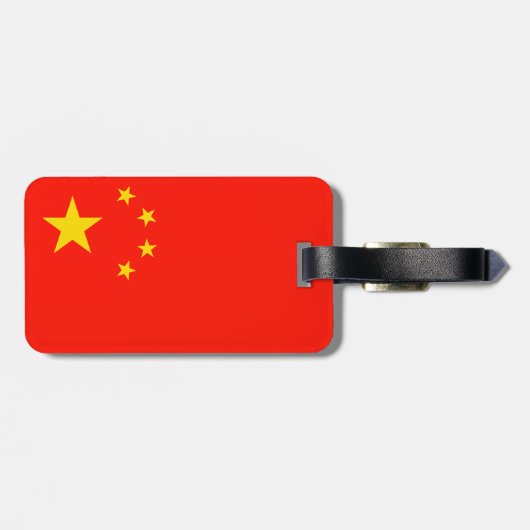 China vlag van hoge kwaliteit bagagelabel (Achterkant horizontaal)