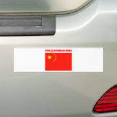 China vlag van hoge kwaliteit bumpersticker (Op auto)