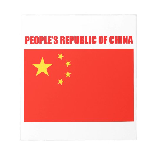 China vlag van hoge kwaliteit notitieblok (Voorkant)